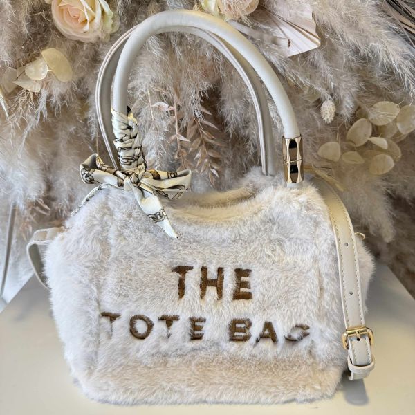 TOTE FAKE FUR BAG BEIGE
