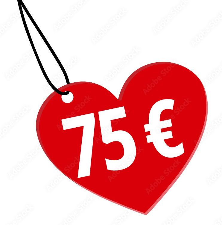 € 75,00 Shoptegoed + 6% extra tegoed