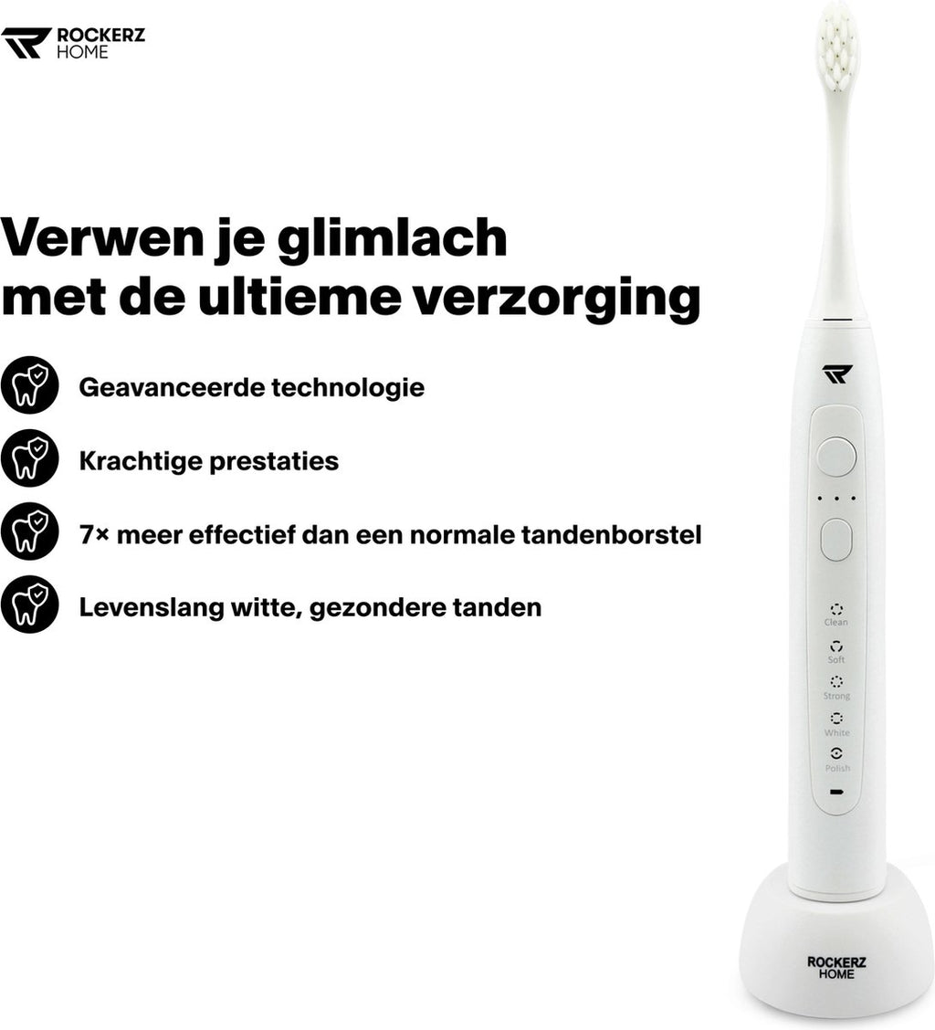 Rockerz Elektrische Tandenborstel - Wit