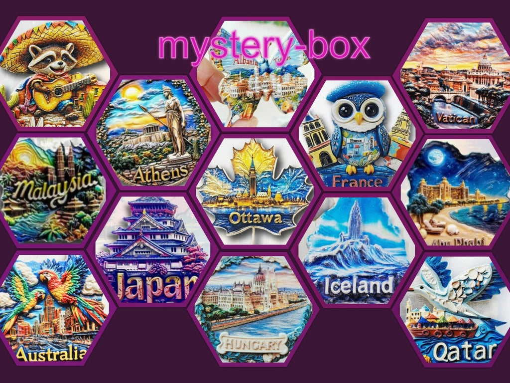 Mystery_Box Koelkast-magneten - Landen