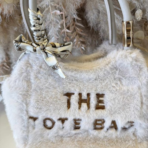 TOTE FAKE FUR BAG BEIGE