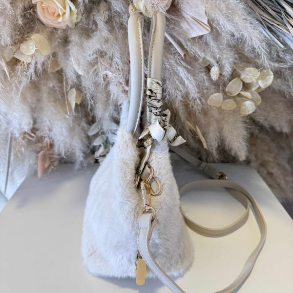 TOTE FAKE FUR BAG BEIGE
