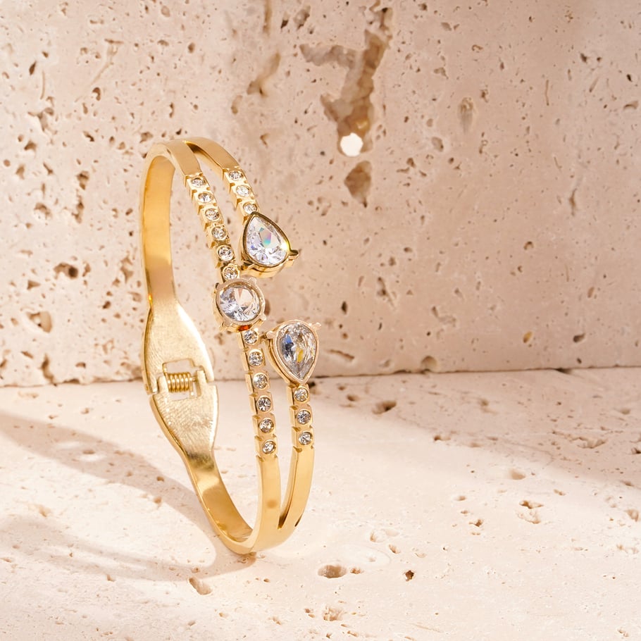 RVS Goudkleurige druppel armband