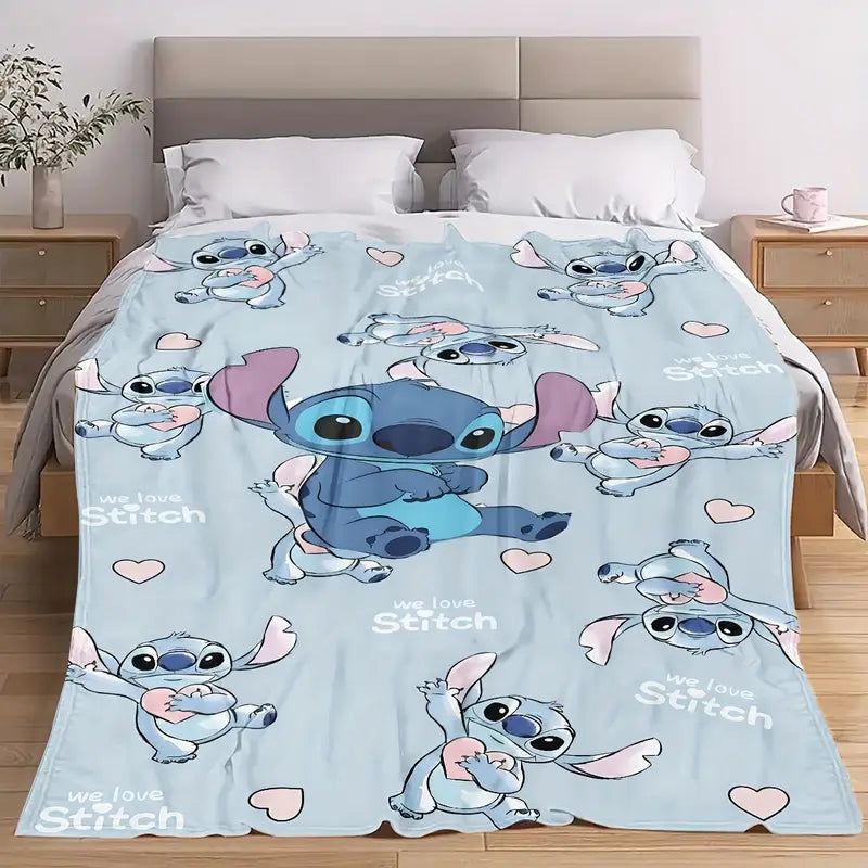 09 Punten.... Stitch Plaid - Superzachte Flanellen Deken