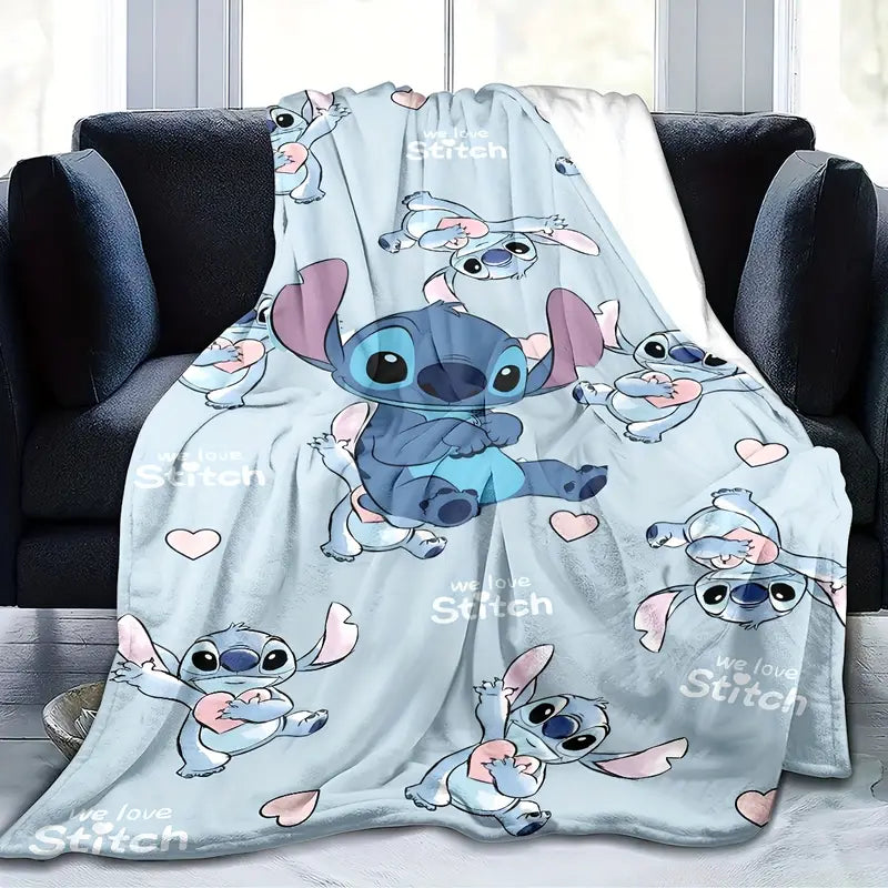 09 Punten.... Stitch Plaid - Superzachte Flanellen Deken