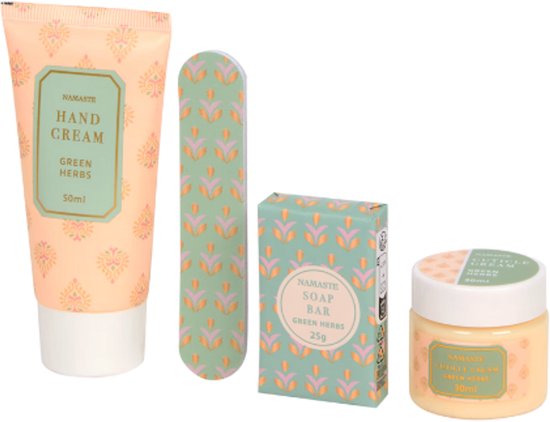 25 Punten.... Handverzorging Giftset Green Herbs - 4-delig - Namaste