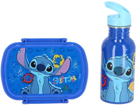 48 Punten.... Lilo & Stitch Lunchset; Lunchbox en Drinkfles