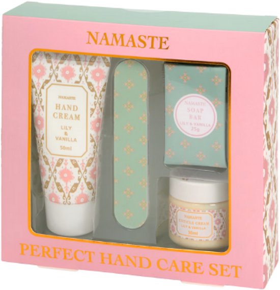 25 Punten.... Handverzorging Giftset Lily & Vanille - 4-delig - Namaste