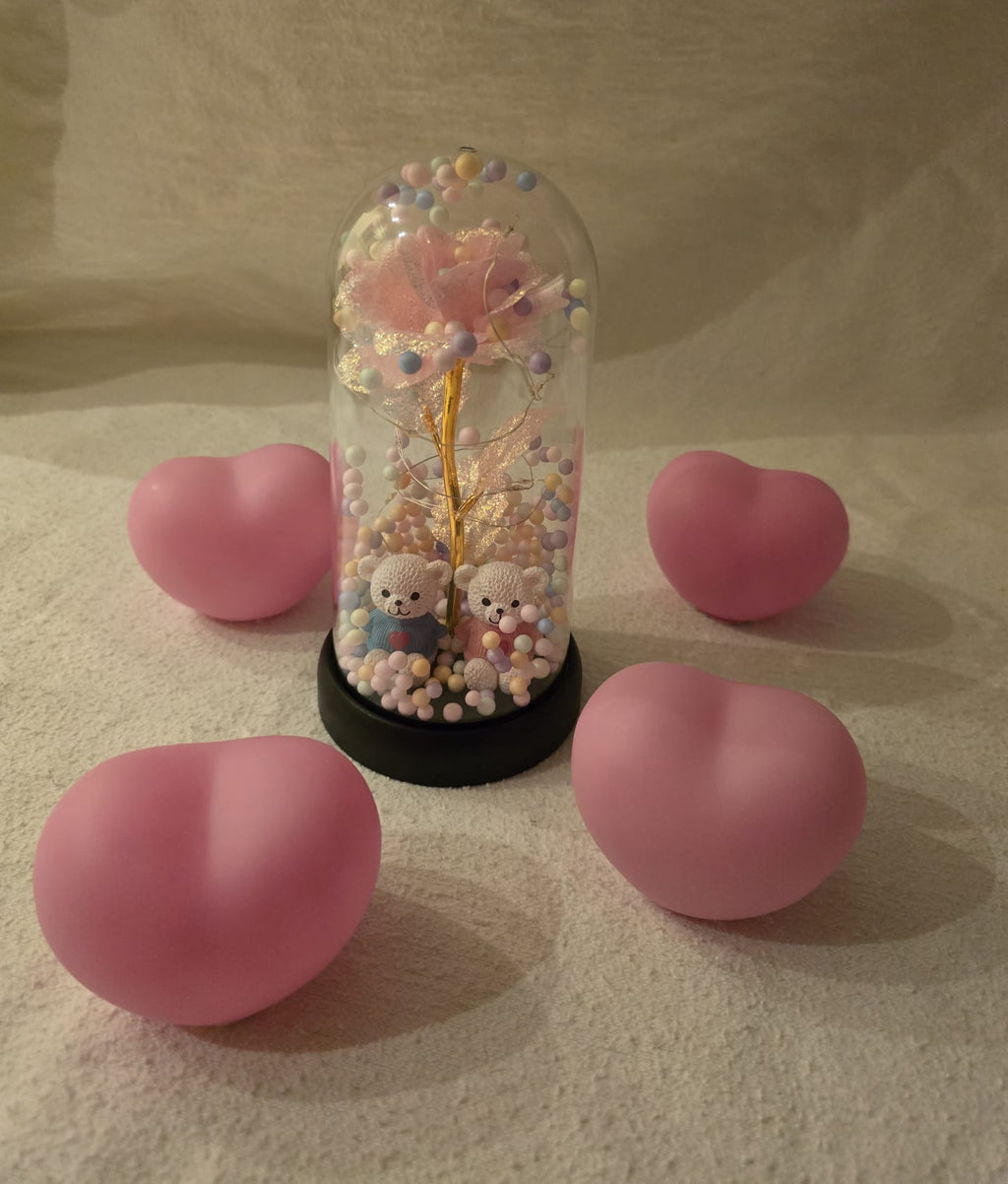 80 Punten.... Roze decoratie setje vol liefde