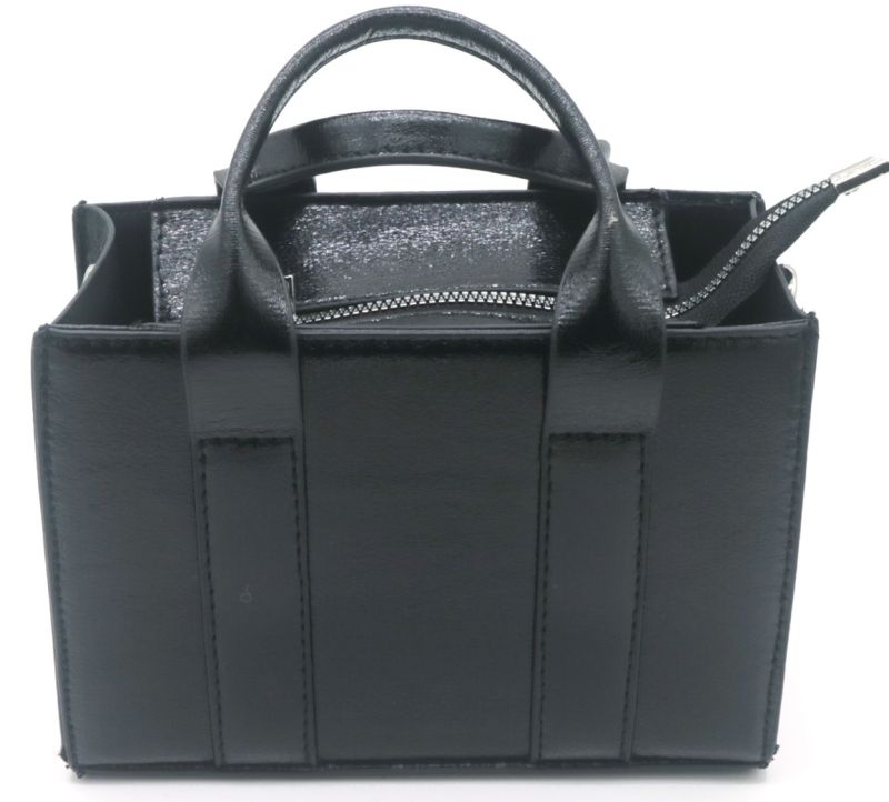 05 Punten.... Zwarte PU-leren handtas