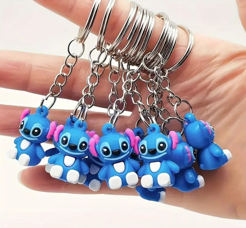 12 Punten.... Schattige Zachte Stitch PVC sleutelhanger