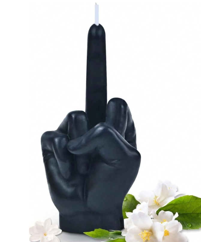 36 Punten....Middelvinger kaars – Kleur zwart