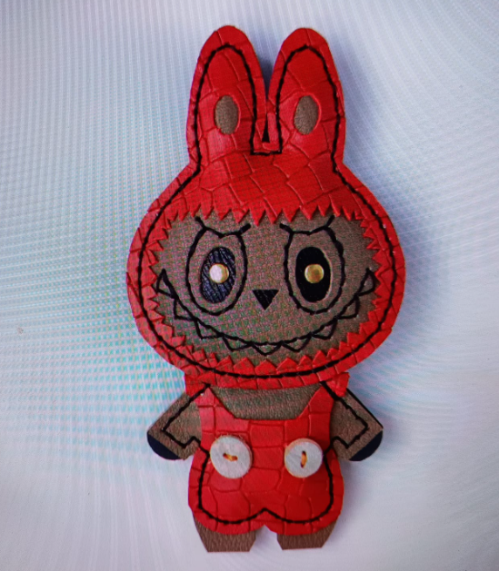 160 Punten....SUPER UNIEK -Hangemaakte – van leer – LABUBU – 18cm