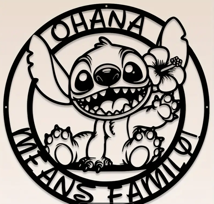 Metalen wandbord STITCH