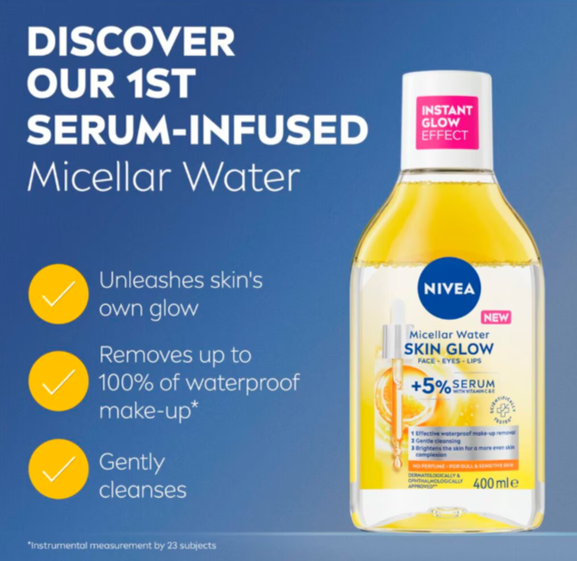 48 Punten....NIVEA Skin Glow Micellair Water