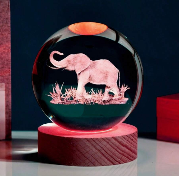 Olifant - Kristallen bol met Olifant