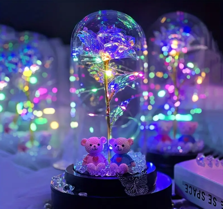 1 stuk Gloeiende Teddybeer in Glazen Koepel
