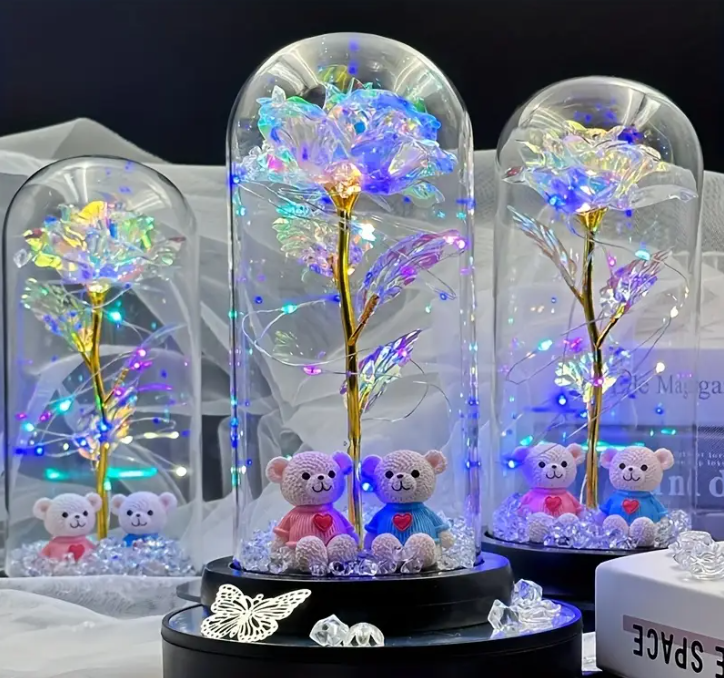 1 stuk Gloeiende Teddybeer in Glazen Koepel