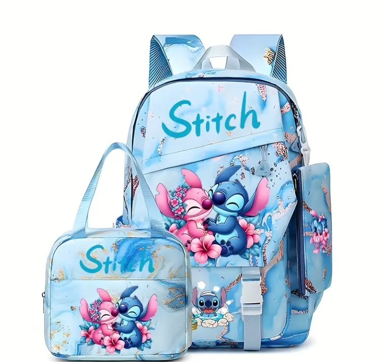 Stitch Rugzak Set van 3, met Verstelbare Schouderbanden