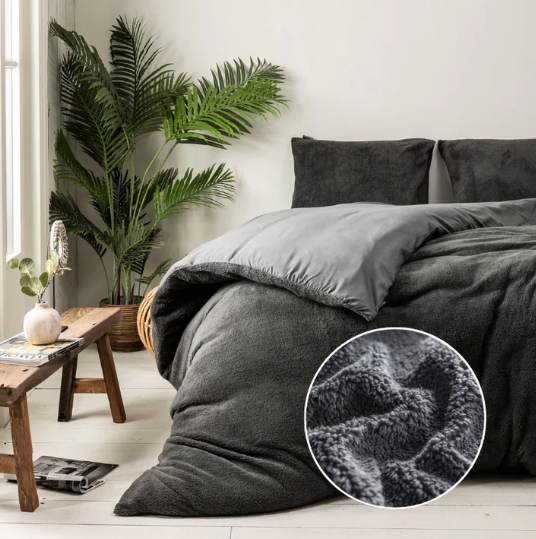 Dekbedovertrek Summer Teddy - Antraciet 140x200/220