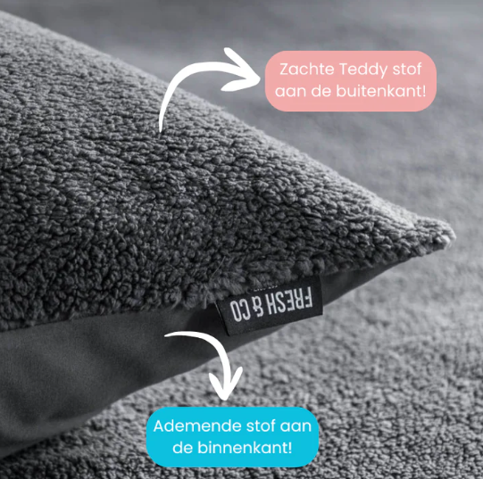 Dekbedovertrek Summer Teddy - Antraciet 140x200/220