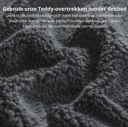 Dekbedovertrek Summer Teddy - Antraciet 140x200/220