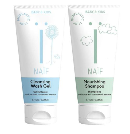 43 Punten.... Naïf - Value Pack Shampoo + Wash Gel voor baby & kids