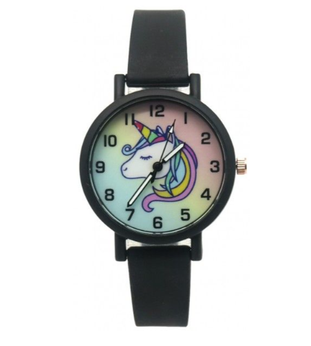 Kinderhorloge Eenhoorn 33mm Zwart