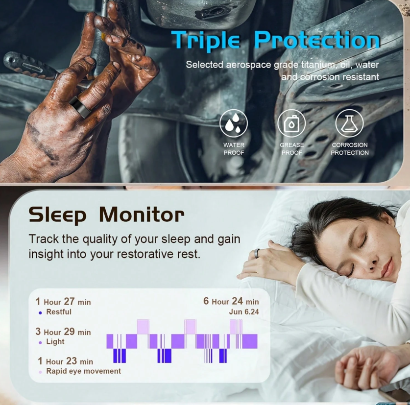 13 Punten.... Smart rond Fitness Tracker voor dames en heren