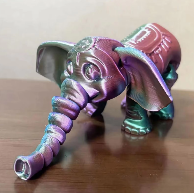 Hoge Kwaliteit 3d Geprinte Olifant in mooie kleuren