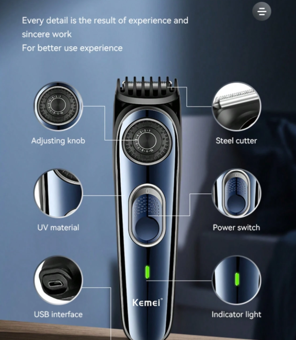 68 Punten.... Draadloze baardtrimmer voor mannen