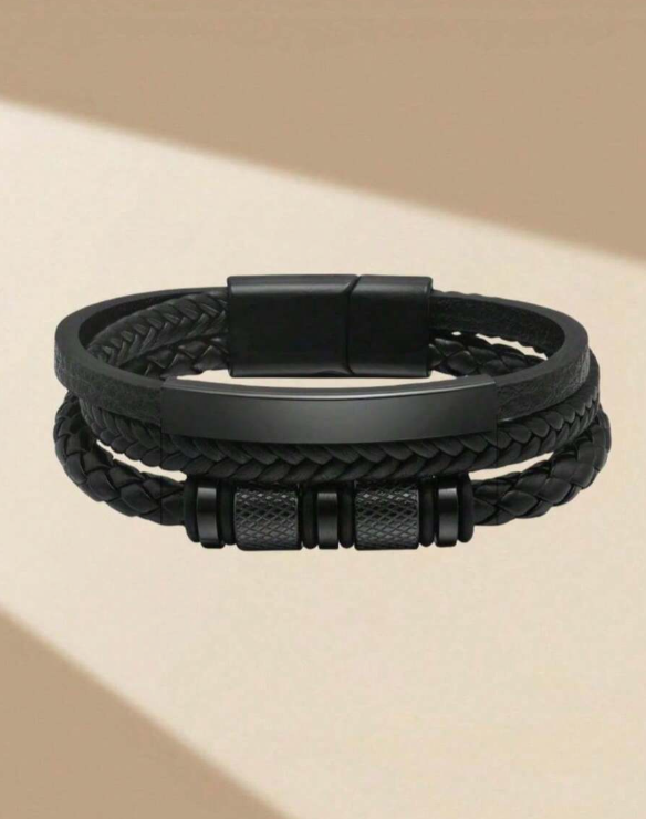 PU-leren armband met meerdere lagen, grote maat