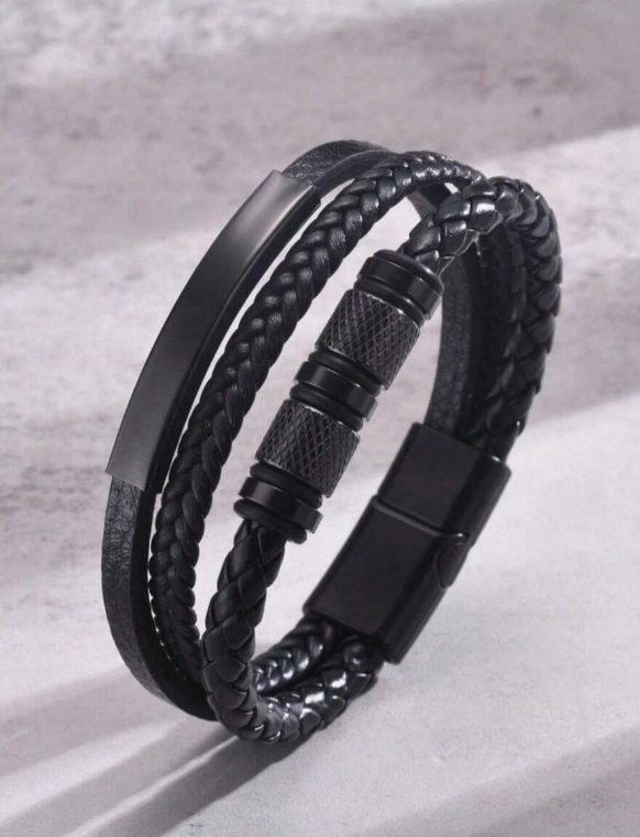 PU-leren armband met meerdere lagen, grote maat