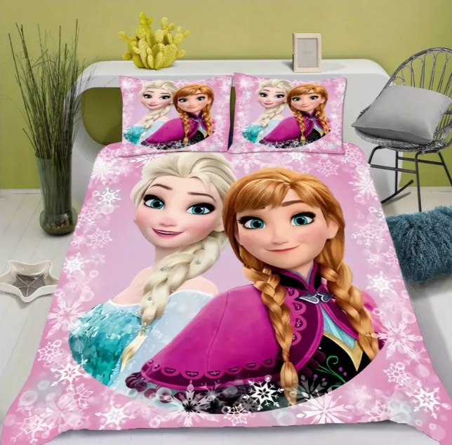 80 Punten.... Prinses Elsa Disney Gedrukte Dekbedovertrek