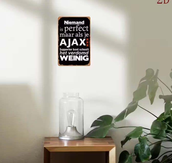 49 Punten.... Metal Bord (20.32cm x 30.48cm) AJAX