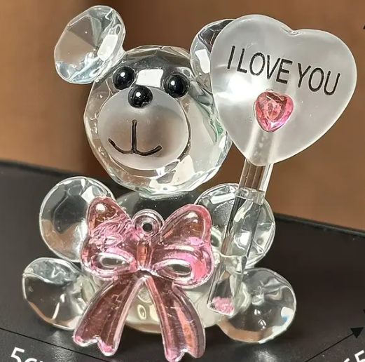 24 Punten.... Kristallen Beer - Roze _ I love you