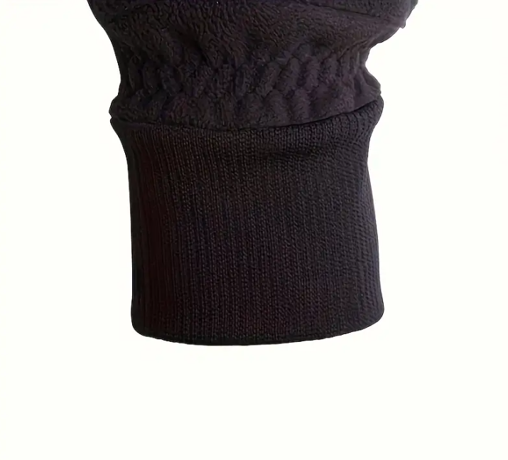 40 Punten.... Warme zwarte handschoenen met korte fluffy rand