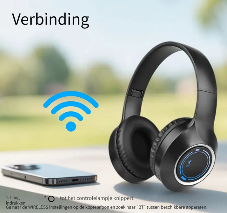 Opvouwbare Over-Ear Draadloze Koptelefoon