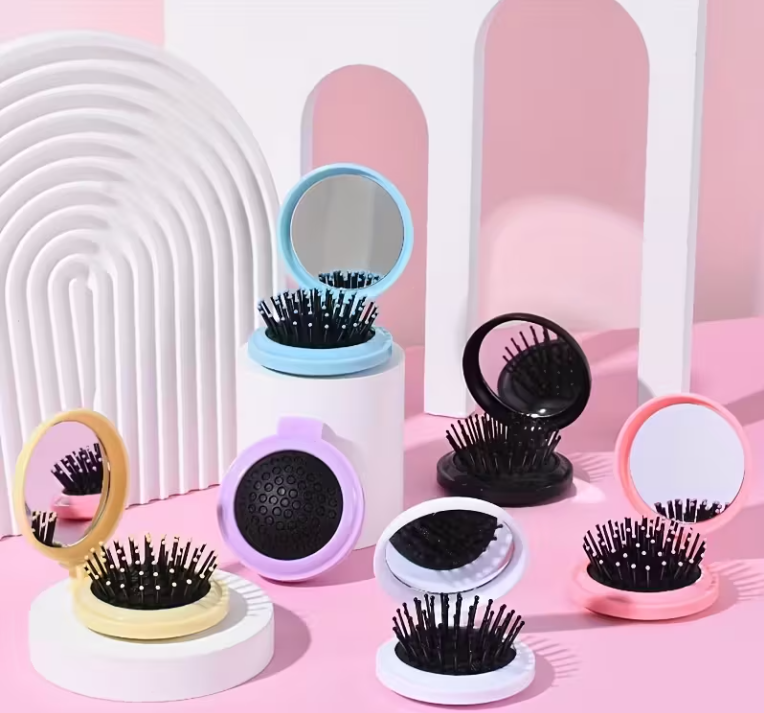 Willekeurige kleur borstel-spiegel setje