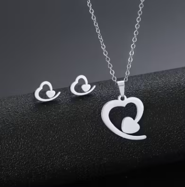 Willekeurig setje RVS zilver ketting