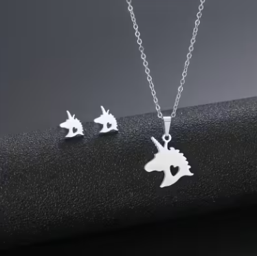 Willekeurig setje RVS zilver ketting