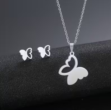 Willekeurig setje RVS zilver ketting