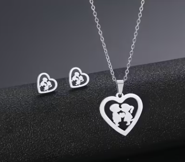 Willekeurig setje RVS zilver ketting