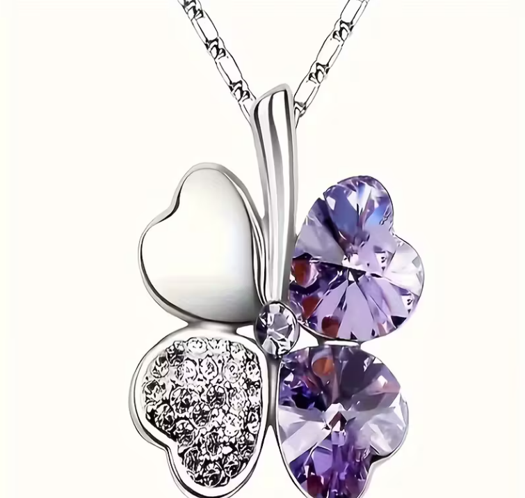 Willekeurige kleur klavertje 4 ketting