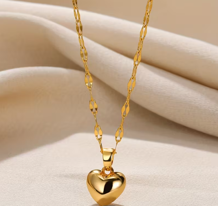 Harthanger ketting RVS goud