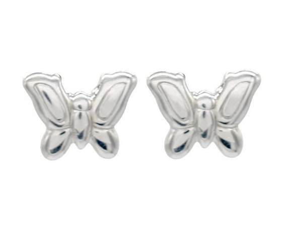 Oorbellen Vlinder - RVS Zilverkleurig