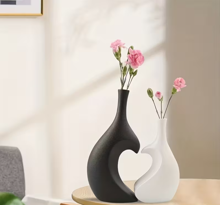 2-delige Set van twee Harten Vazen - Stijlvol