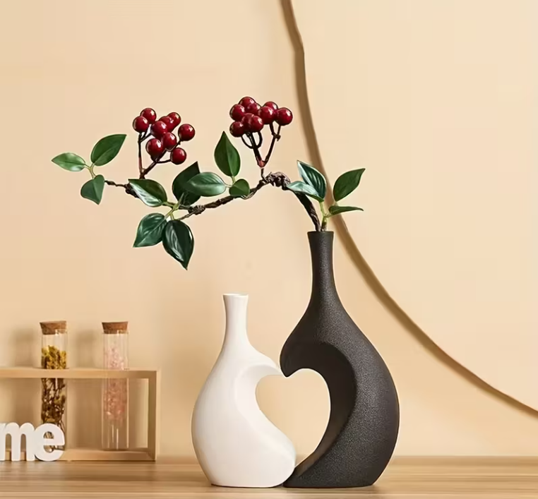 2-delige Set van twee Harten Vazen - Stijlvol