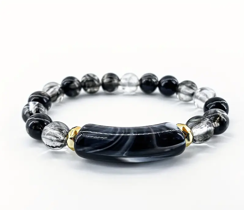 Heren willekeurige handgemaakte kralen armband