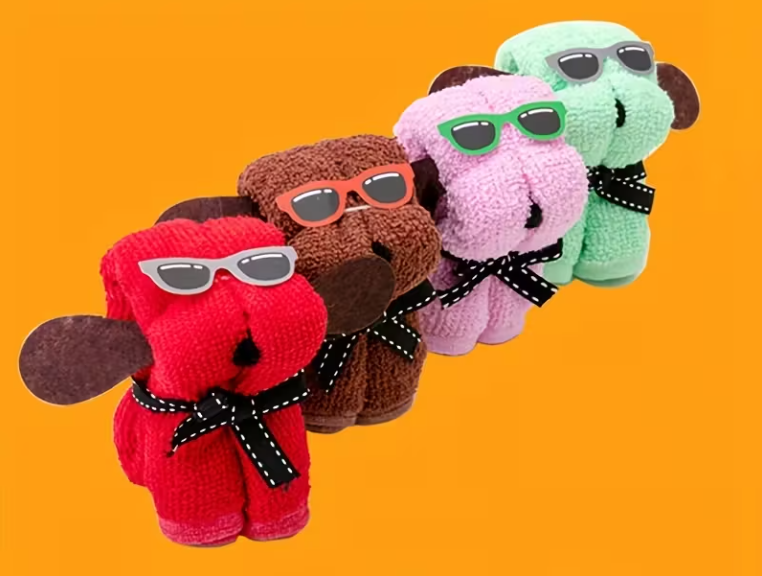 Willekeurige kleur  klein puppy handdoek